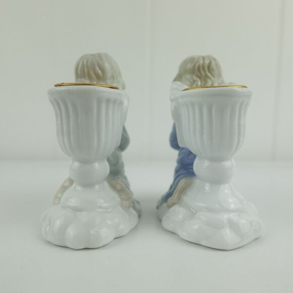 Angel Candleholders Kneeling Praying Set of 2 Vintage - Picture 4 of 8